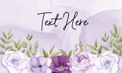 beautiful floral background with soft purple flowers
