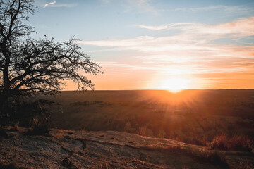 Sunset on Enchanted Rock, Texas