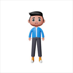 3D Man Character Illustration 10