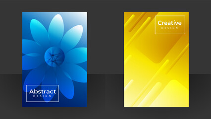 Brochure template layout, colourful cover design, business annual report, flyer, and magazine. Traparency style. Vector illustration.