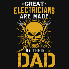 Electrician graphic tshirt design