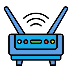 Wifi Router Filled Line Icon