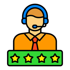 Rating Filled Line Icon