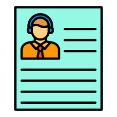 Resume Filled Line Icon