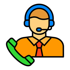 Customer Service Filled Line Icon