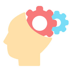 strategy thought flat icon