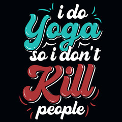 Yoga typographic tshirt design