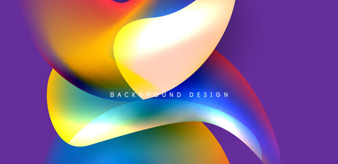Beautiful liquid shapes with fluid colors abstract background