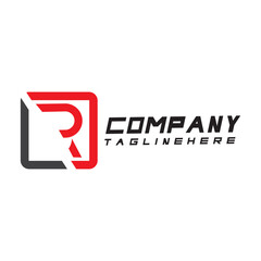 Letter R logo icon design template elements