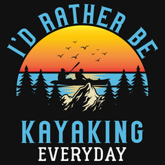 Kayaking graphic tshirt design