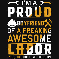 Naklejka na ściany i meble Labor day typographic tshirt design
