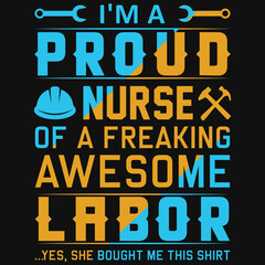 Labor day typographic tshirt design