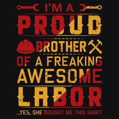 Labor day typographic tshirt design