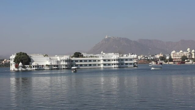 Udaipur, Rajasthan, India 1st January 2023: Udaipur City Palace Famous romantic luxury Rajasthan and Indian iconic tourist landmark. Majestic Interiors of City Palace made by Mewar dynasty Rajputs.