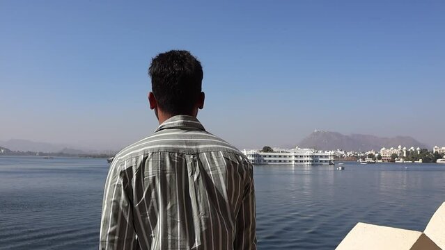 Udaipur, Rajasthan, India 1st January 2023: Udaipur City Palace Famous romantic luxury Rajasthan and Indian iconic tourist landmark. Majestic Interiors of City Palace made by Mewar dynasty Rajputs.