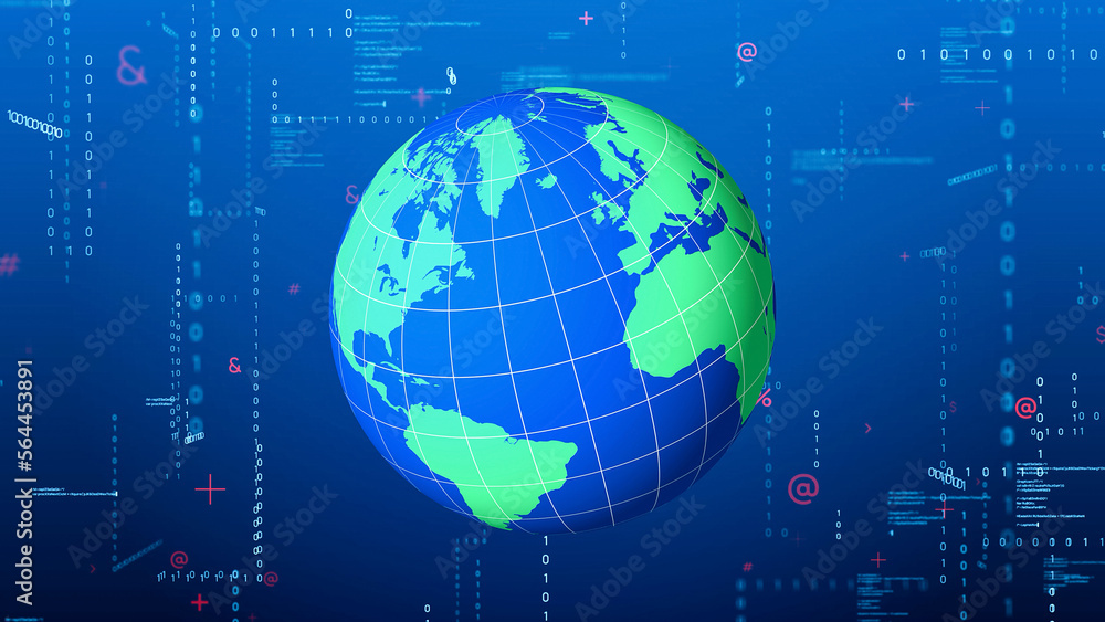 Poster global communication network concept. digital transformation. dx.