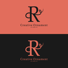 Letter R in Fresh Botanic Design