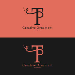 Letter T in Fresh Botanic Design