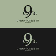 Number 9 in Fresh Botanic Design