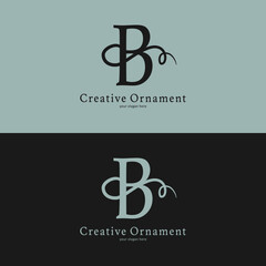 Letter B in Fresh Botanic Design