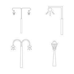 street lighting lamp icon
