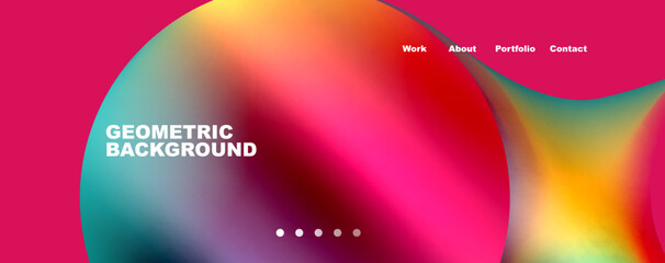 Round shapes and circles geometric abstract background. Vector Illustration For Wallpaper, Banner, Background, Card, Book Illustration, landing page