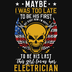 Electricians graphic tshirt design