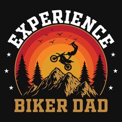 Mountain bike riding adventures vintage tshirt design 