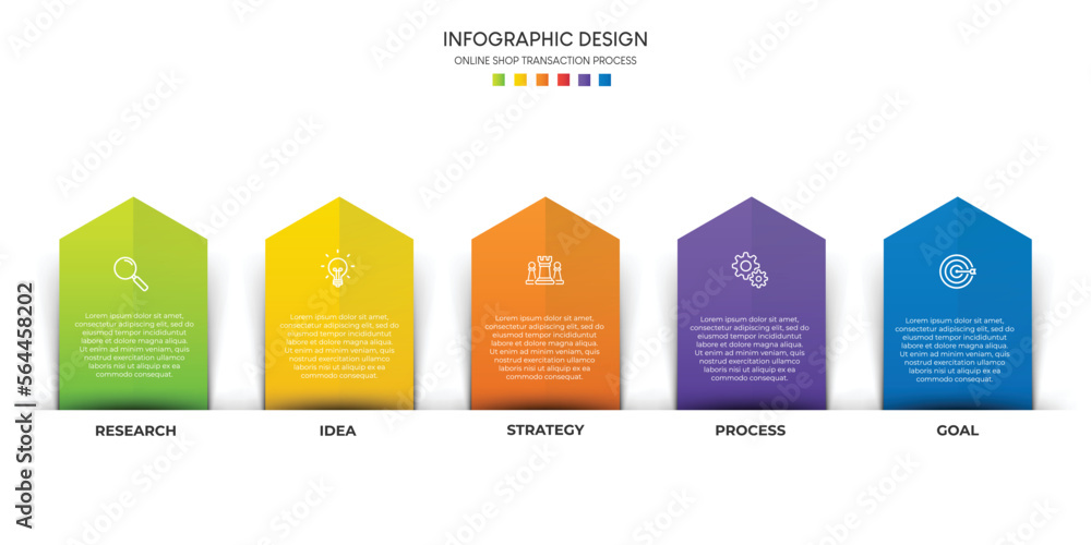 Poster Steps business data visualization timeline process infographic template design with icons
