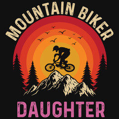 Mountain bike riding tshirt design