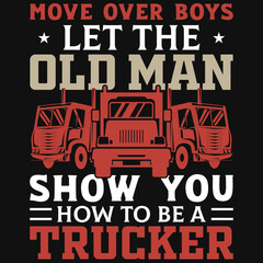 Trucker tshirt design 
