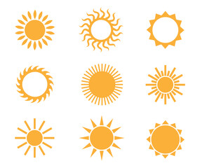 Set of sun icons