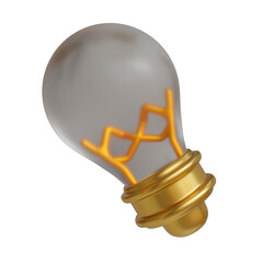 3D-rendering. light bulb on a white background