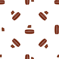 Chocolate macaroon pattern seamless background texture repeat wallpaper geometric vector