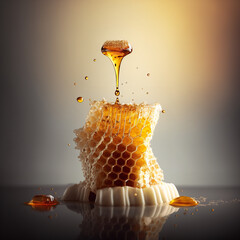 honey comb Generative AI - obrazy, fototapety, plakaty