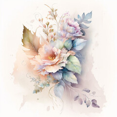 Floral Watercolor Design 1 Ai