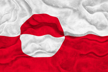 National flag of Greenland. Background  with flag of Greenland.