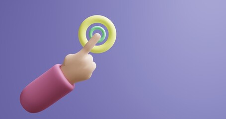 3d render of two hands in touching pose