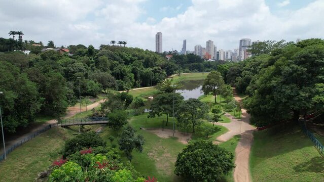 Aerial view of Campolim neighborhood in Sorocaba, Brazil.