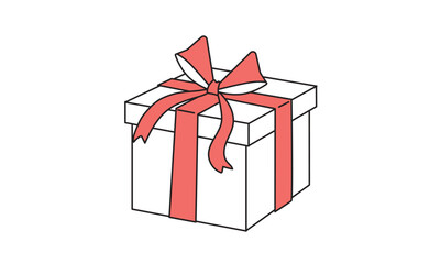 シンプルなギフトボックスのイラスト
