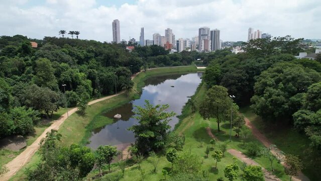 Aerial view of Campolim neighborhood in Sorocaba, Brazil.