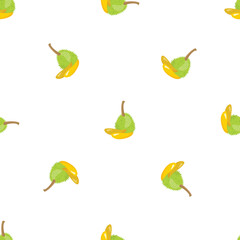 Natural leaf pattern seamless background texture repeat wallpaper geometric vector