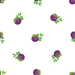 Whole mangosteen pattern seamless background texture repeat wallpaper geometric vector