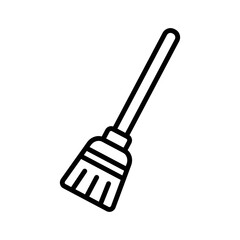 broom icon vector design template in white background