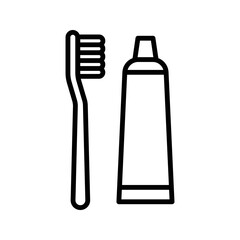 toothbrush icon vector design template in white background