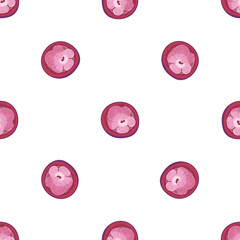 Mangosten flower pattern seamless background texture repeat wallpaper geometric vector