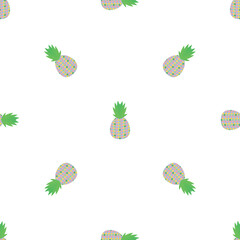 Pineapple jam pattern seamless background texture repeat wallpaper geometric vector