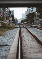 railway tracks in the city midtown miami car street life 