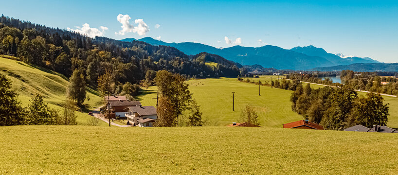 Beautiful alpine summer view near Kirchbichl, Kufstein, Tyrol, Austria