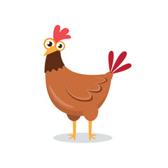 chicken cartoon character vector illustration 